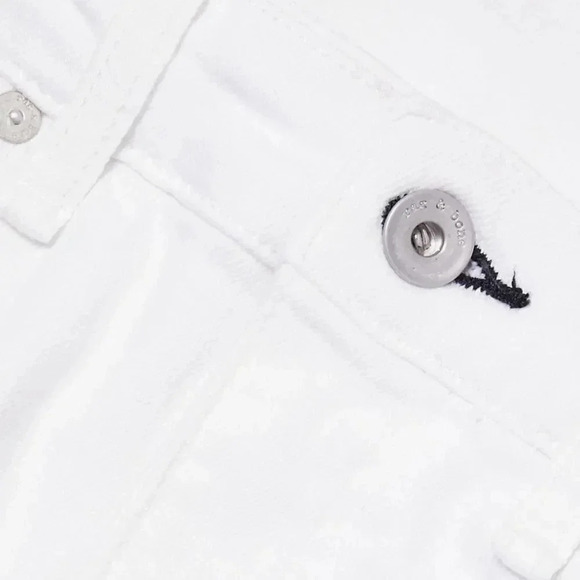 NWT! RAG & BONE Mid-Rise Cropped Flare-Leg Jeans in Bright White - Picture 9 of 15